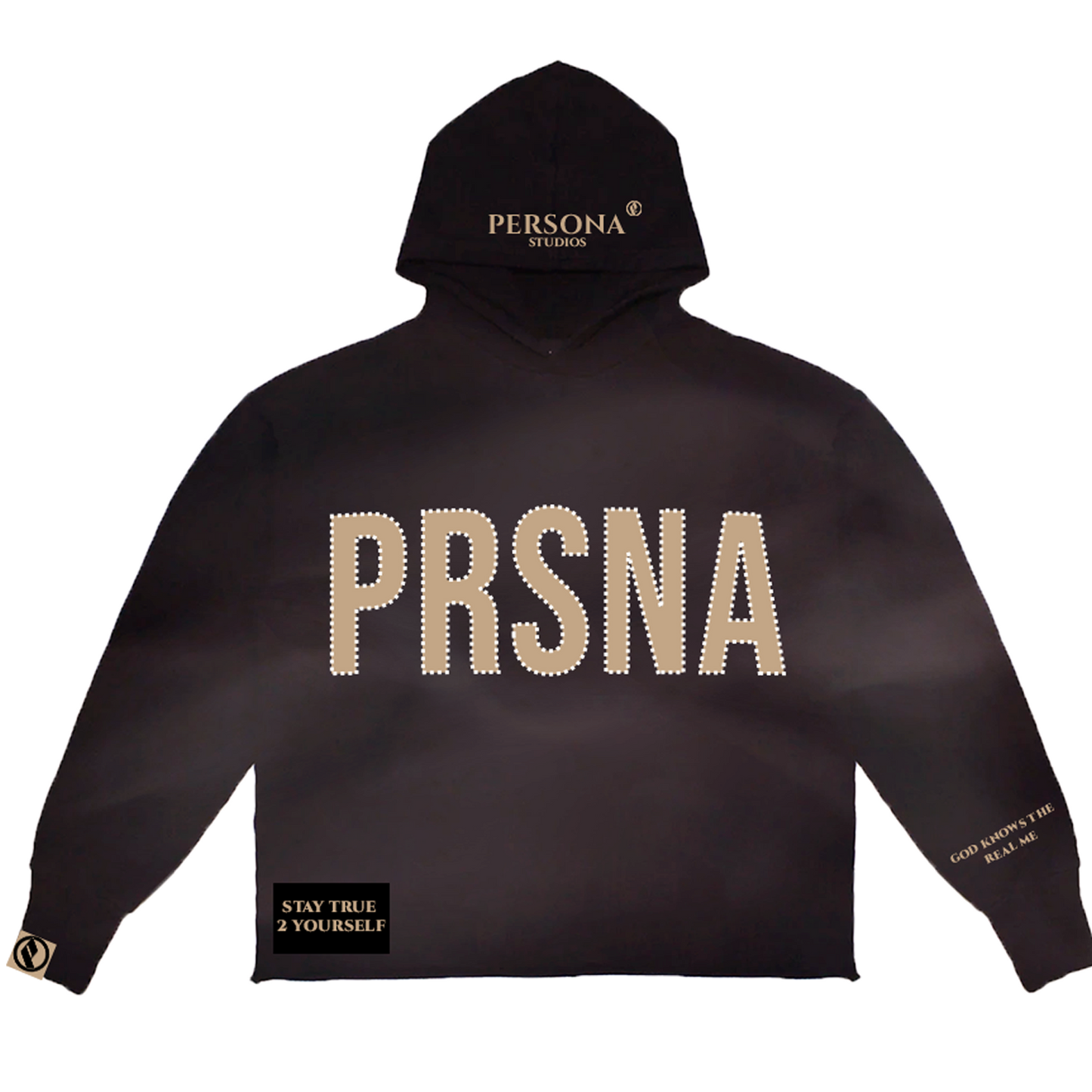 PERSONA Brown Acid Wash Hoodie