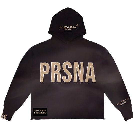 PERSONA Brown Acid Wash Hoodie