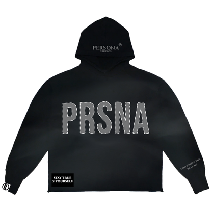 PERSONA Black Acid Wash Hoodie