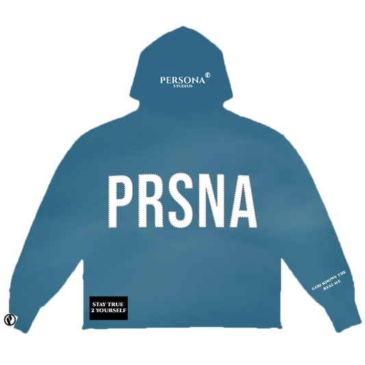 PERSONA Blue Acid Wash Hoodie